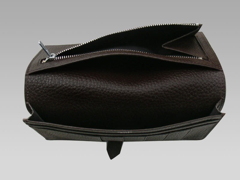 Hermes Bearn Japonaise Bi-Fold Wallet Dark Chocolate 7