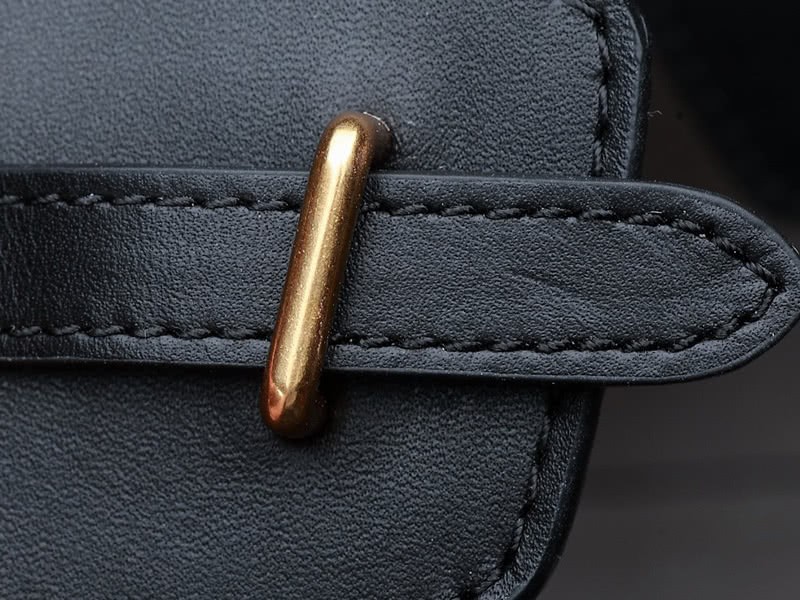 Celine Tie Nano Top Handle Bag Leather Black 2 19