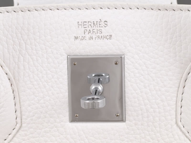 Hermes Birkin 35cm Togo Clemence White 9