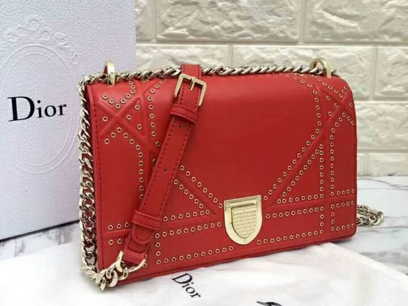 Dior Diorama Calfskin Bag Red d0422-13 2