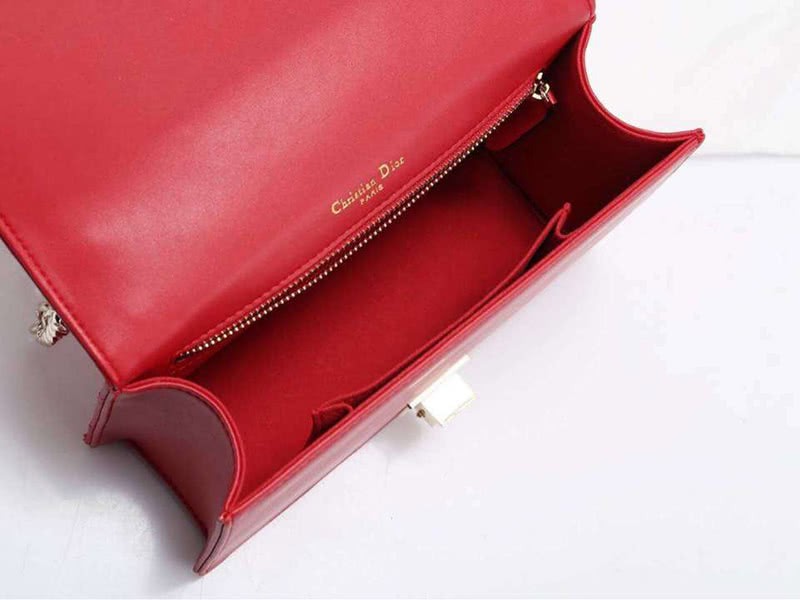 Dior Small Diorama Lambskin Bag Red d05263 9