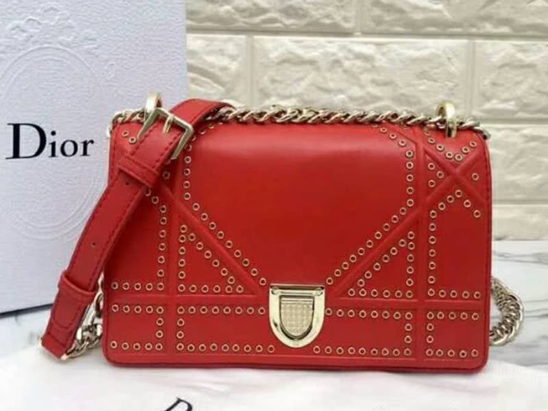 Dior Small Diorama Calfskin Bag Red d0421-12 1