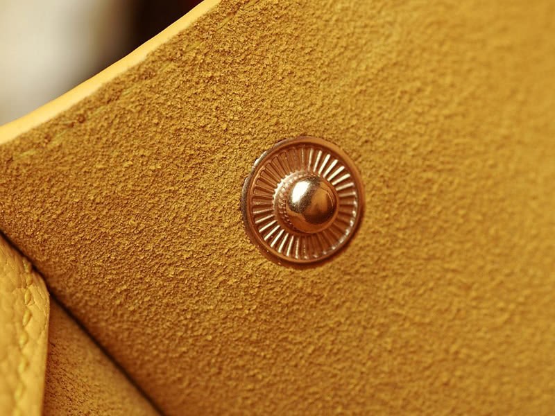Celine Tie Nano Top Handle Bag Leather Yellow 18