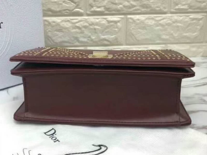 Dior Diorama Calfskin Bag Burgundy d0422-12 8