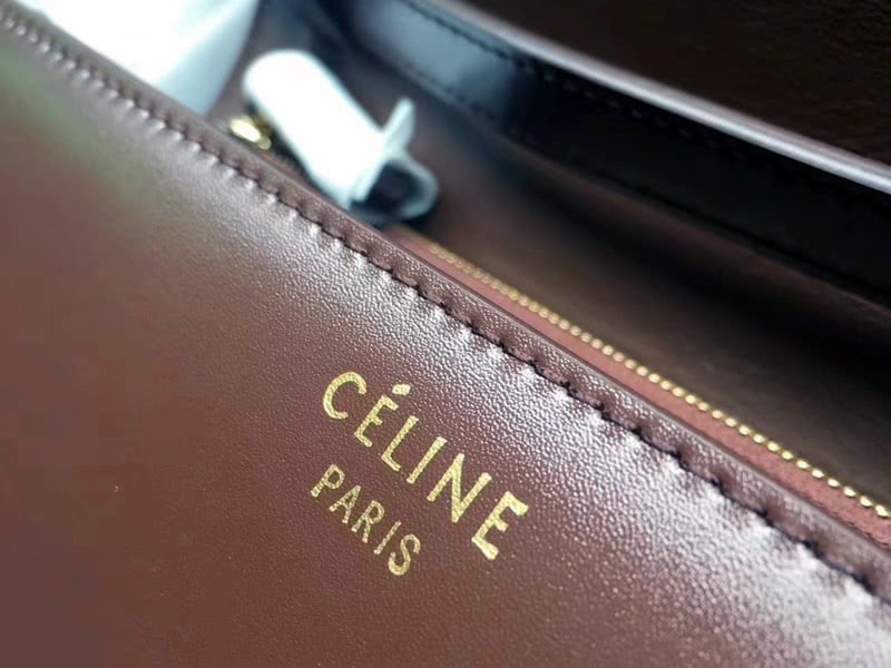 Celine Medium Classic Bag In Box Calfskin Brown 7