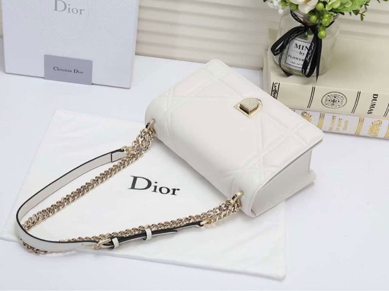 Dior Diorama Lambskin Bag White d05283 6