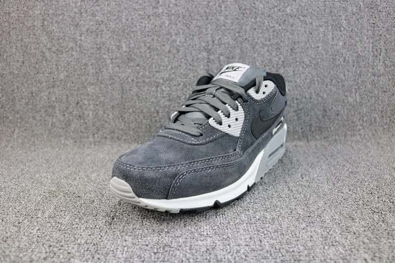 Nike Air Max 90 Leather Grey Black Shoes Men 5