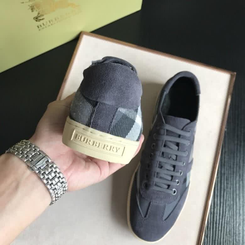 Burberry Fashion Comfortable Sneakers Cowhide Deep Grey Men 7