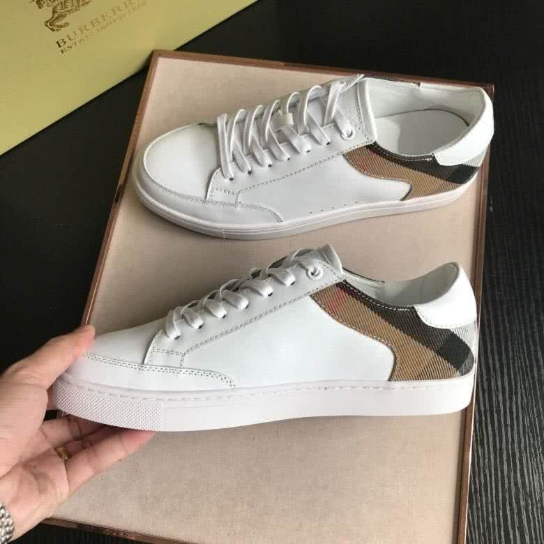 Burberry Fashion Comfortable Sneakers Cowhide White Men 6