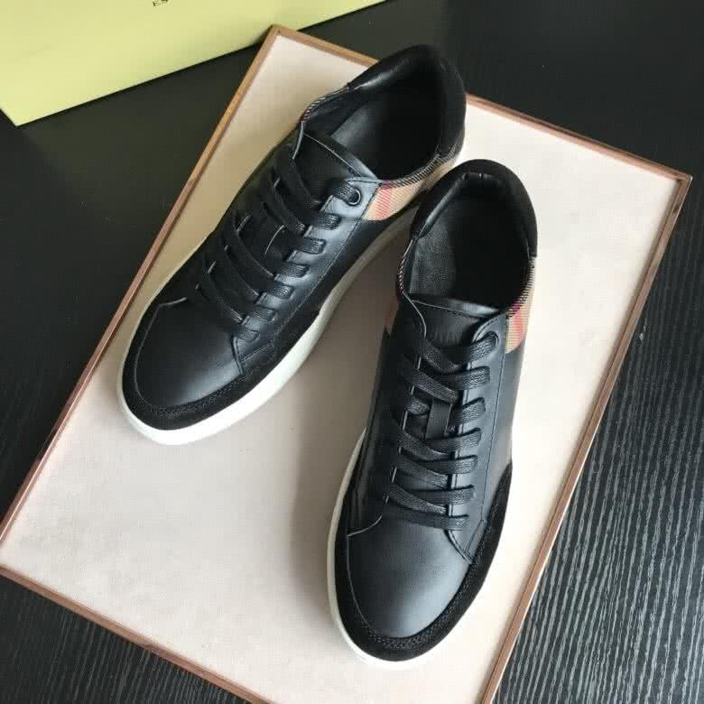 Burberry Fashion Comfortable Sneakers Cowhide Black Men 3