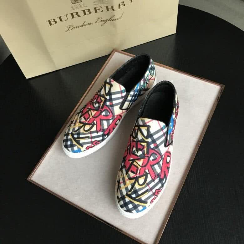 Burberry Fashion Comfortable Sneakers Cowhide Yellow And Red Men 2