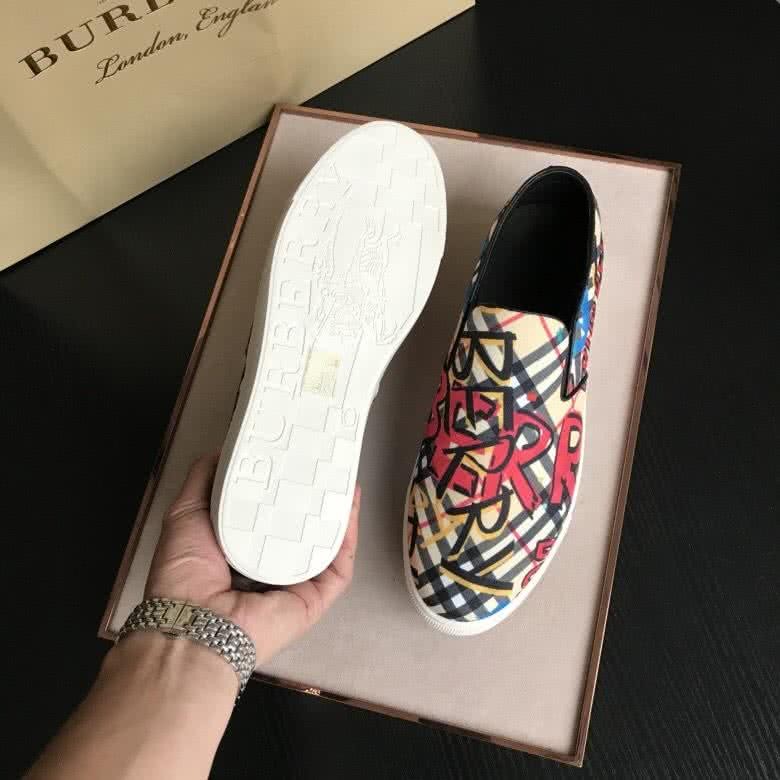 Burberry Fashion Comfortable Sneakers Cowhide Yellow And Red Men 9