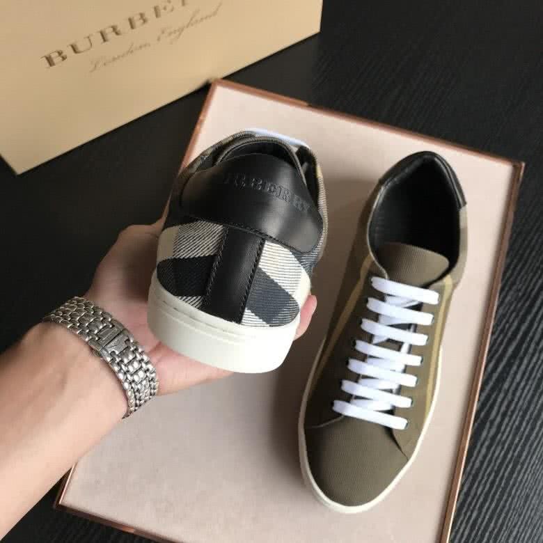 Burberry Fashion Comfortable Sneakers Cowhide Green Men 7