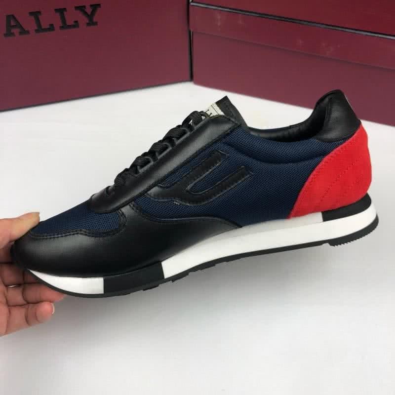 Bally Fashion Sports Shoes Cowhide Red And Black Men  5