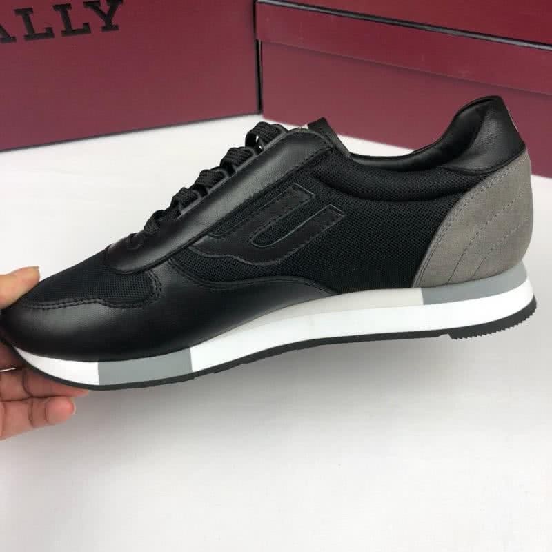 Bally Fashion Sports Shoes Cowhide Grey And Black Men  4