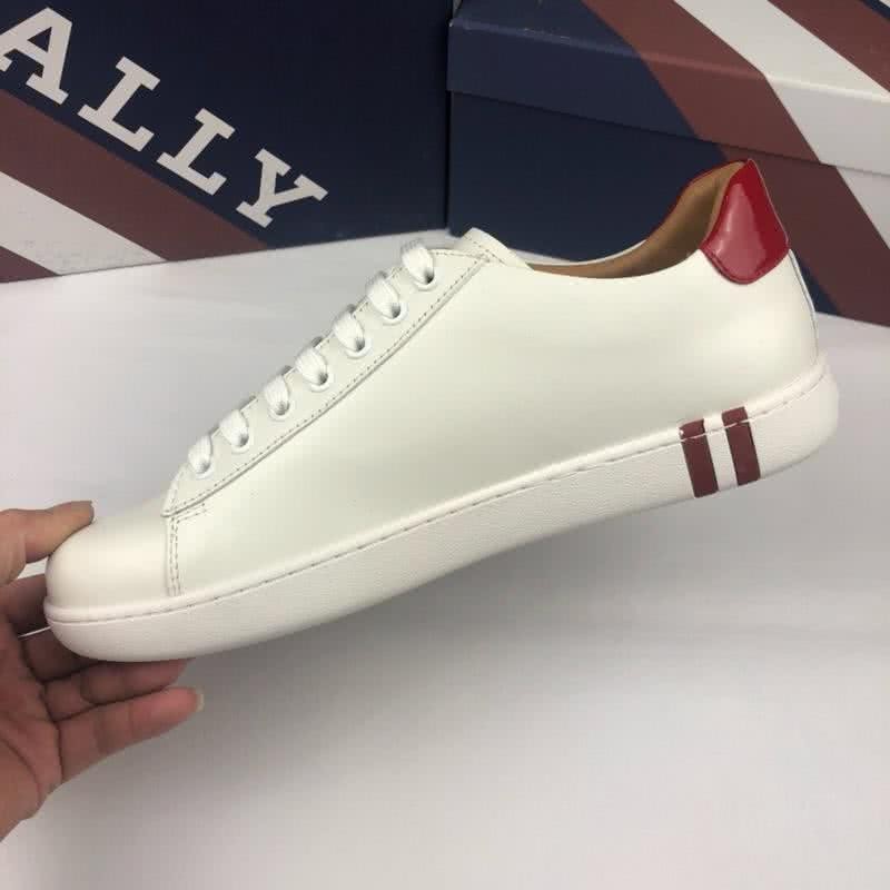Bally Fashion Sports Shoes Cowhide White And Red Men  5