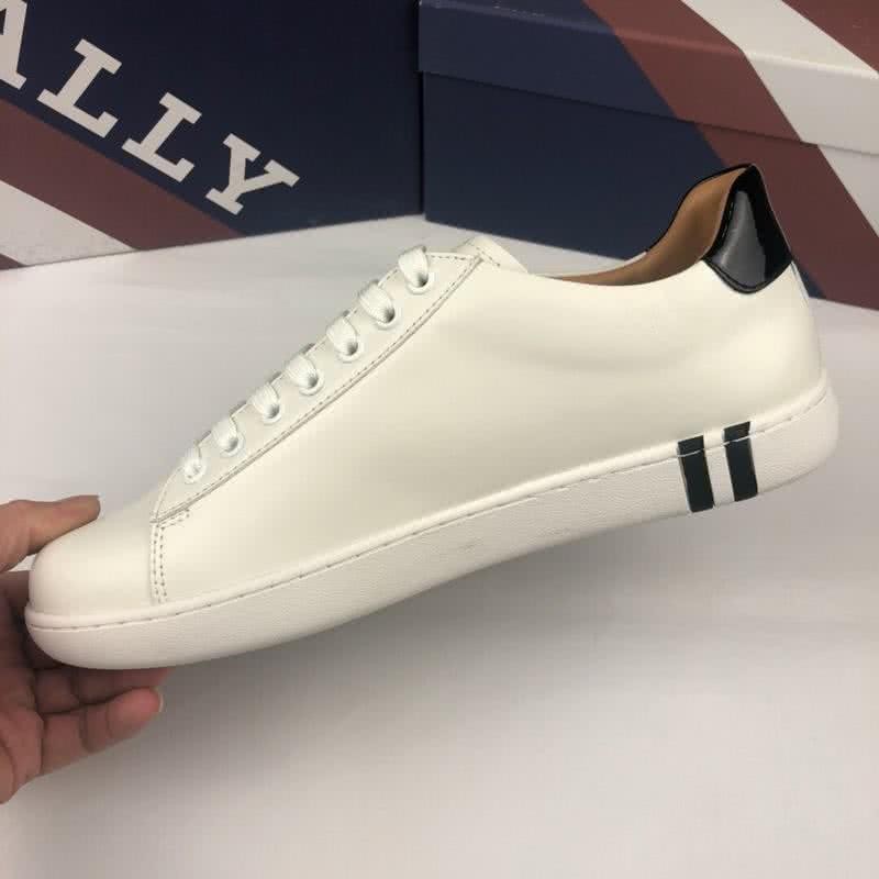 Bally Fashion Sports Shoes Cowhide White And Black Men  4