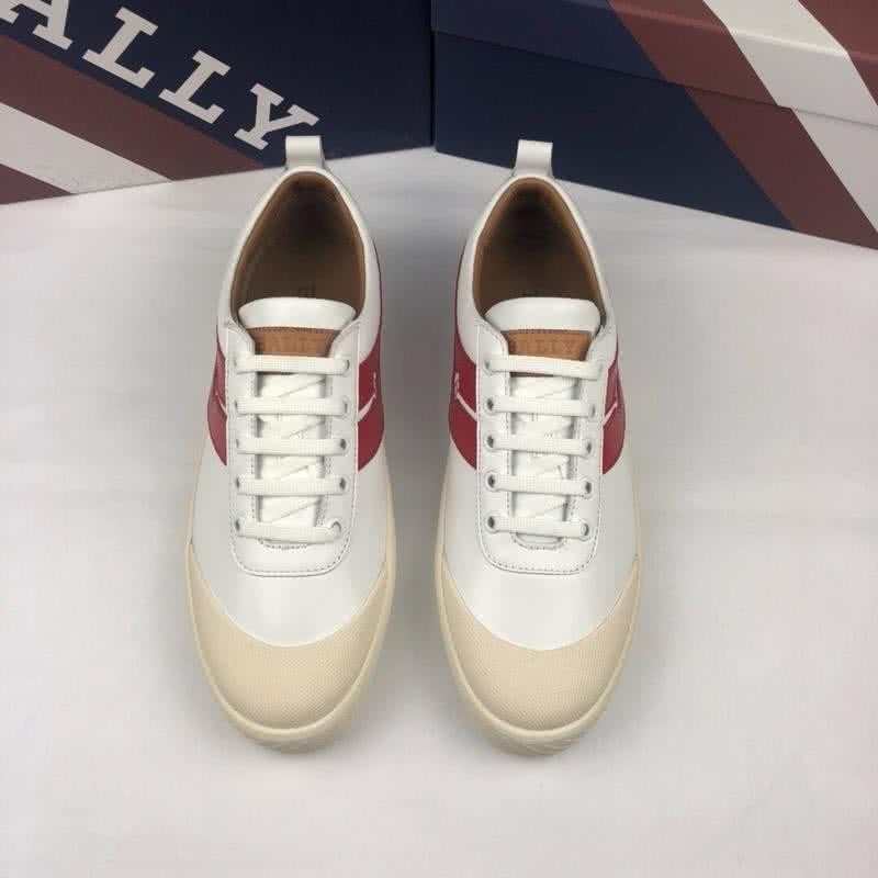 Bally Fashion Sports Shoes Canvas White And Red Men 2