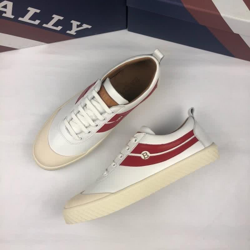 Bally Fashion Sports Shoes Canvas White And Red Men 1
