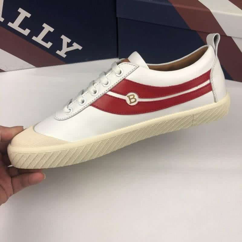 Bally Fashion Sports Shoes Canvas White And Red Men 4