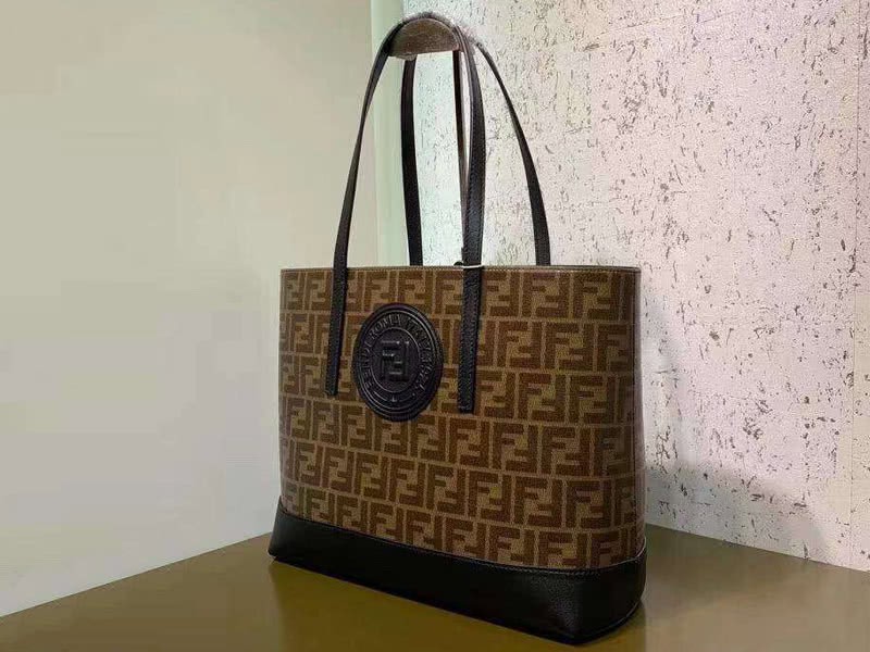 Fendi Fabric Ff Shopping Tote Bag Black f041 3