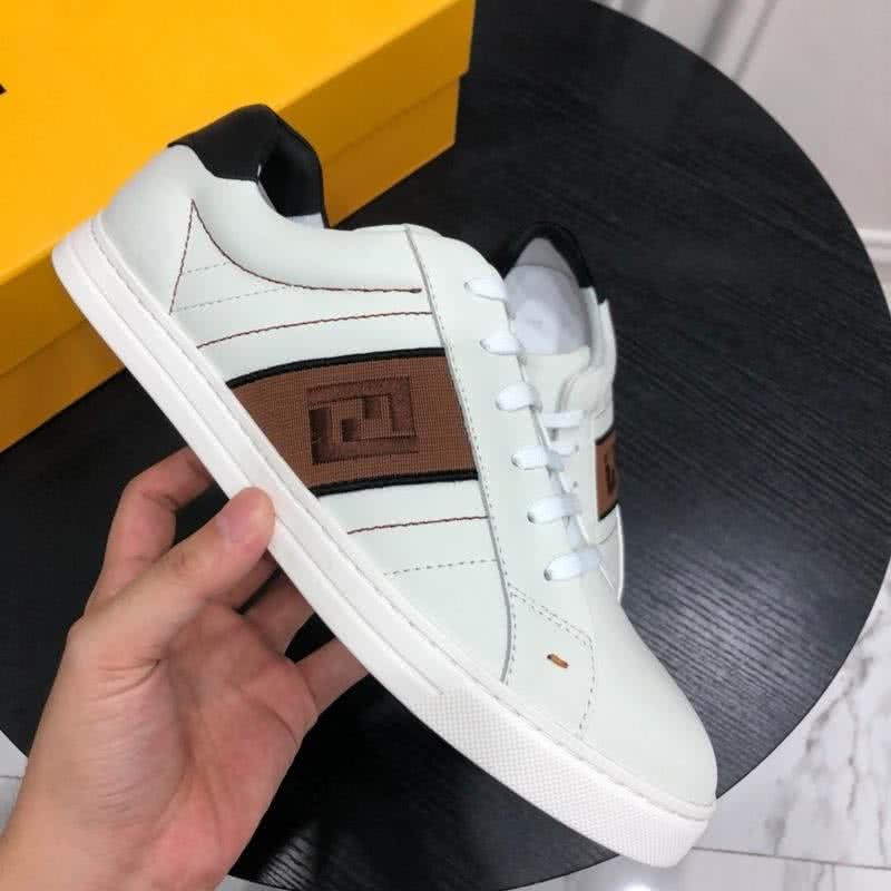 Fendi Sneakers Lace-ups White Black And Brown Men 5