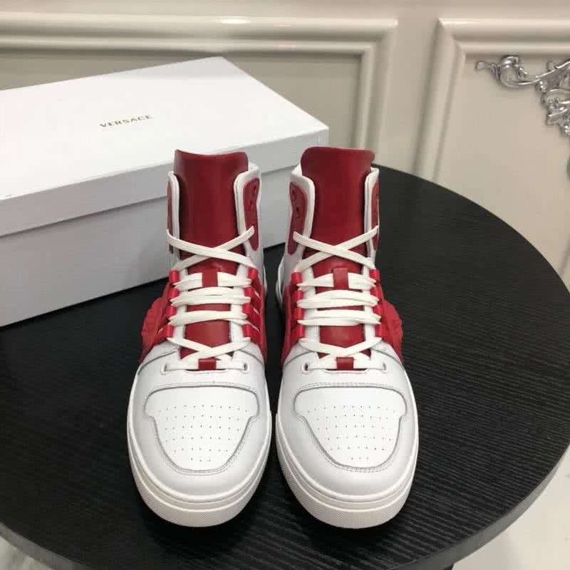 Versace New Casual Shoes Cowhide Red And White  Men 2