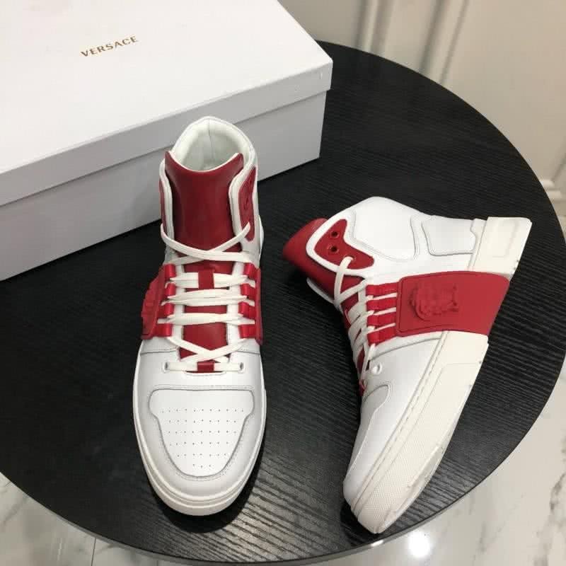 Versace New Casual Shoes Cowhide Red And White  Men 1