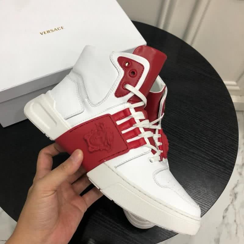 Versace New Casual Shoes Cowhide Red And White  Men 4