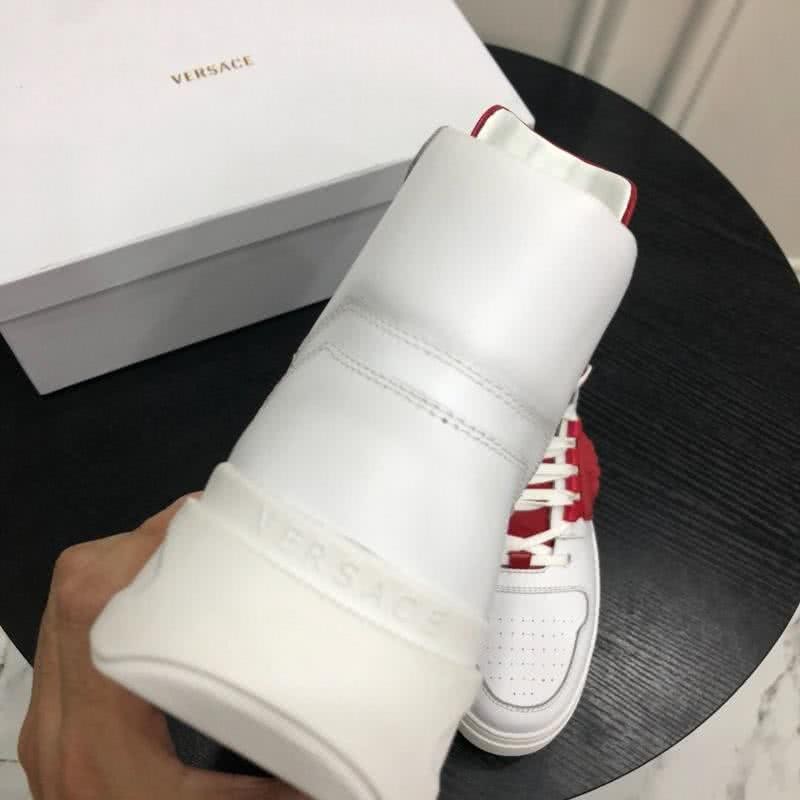 Versace New Casual Shoes Cowhide Red And White  Men 5