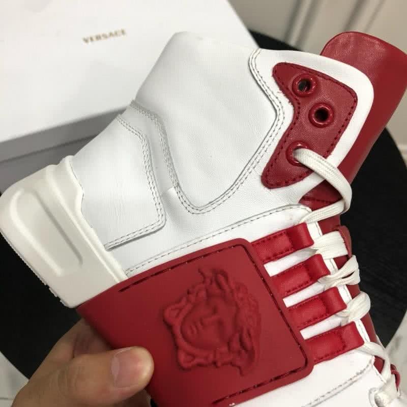 Versace New Casual Shoes Cowhide Red And White  Men 6