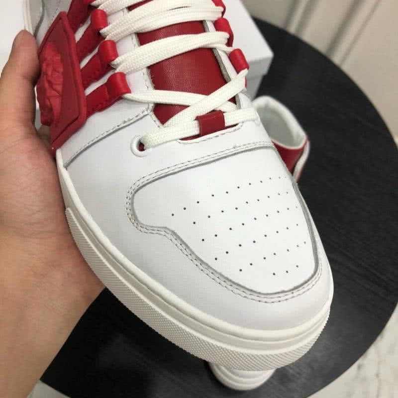 Versace New Casual Shoes Cowhide Red And White  Men 7