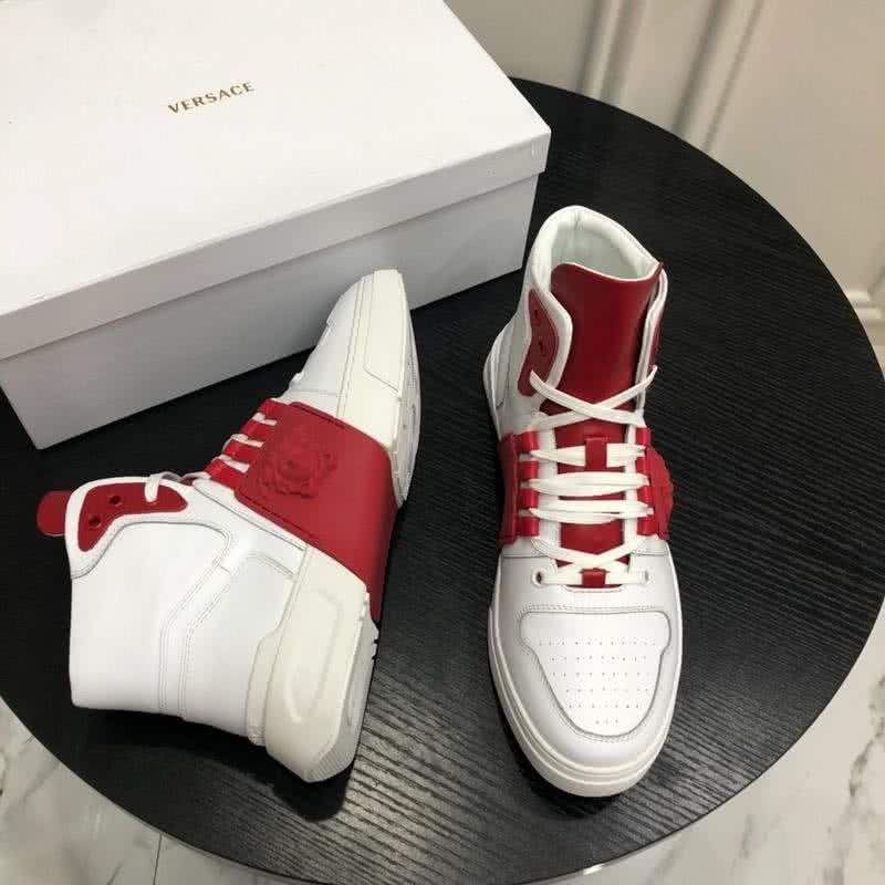 Versace New Casual Shoes Cowhide Red And White  Men 9