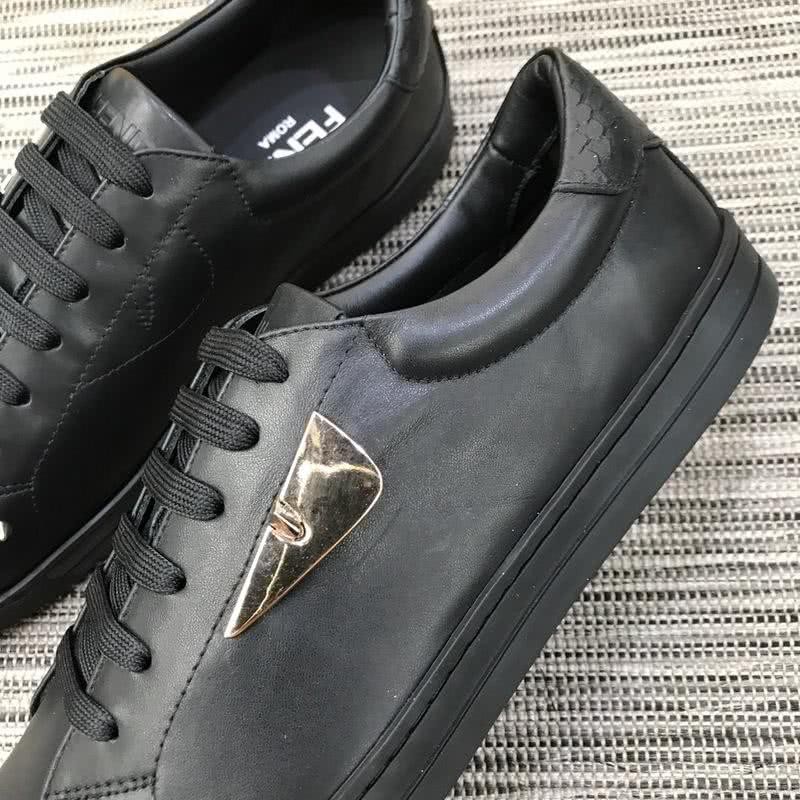 Fendi Sneakers Leather Monster All Black Men 8