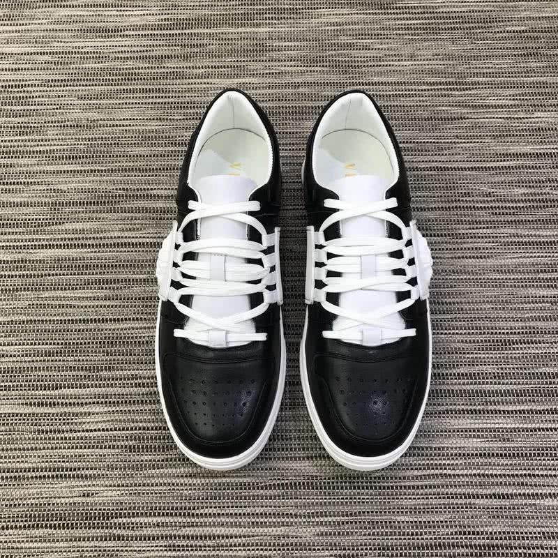 Versace Top Quality Casual Shoes Cowhide Black And White Men 2