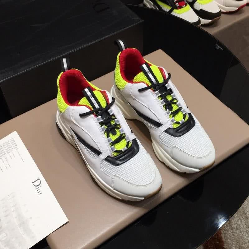 Dior Sneakers White Black Yellow Upper Red Inside Men 2