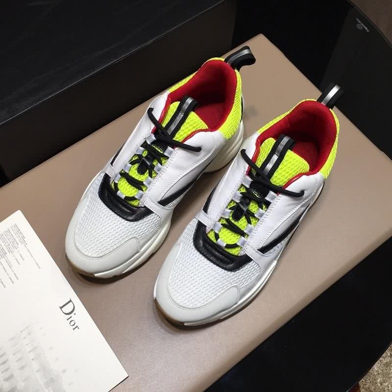 Dior Sneakers White Black Yellow Upper Red Inside Men 1