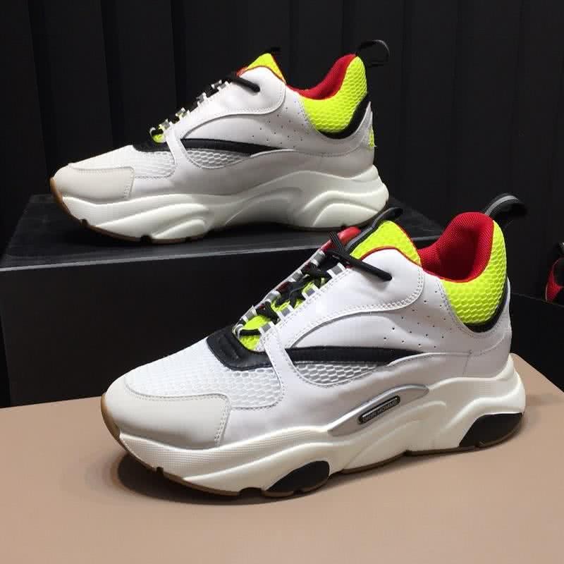 Dior Sneakers White Black Yellow Upper Red Inside Men 3