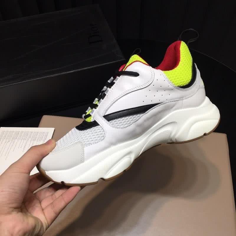 Dior Sneakers White Black Yellow Upper Red Inside Men 6