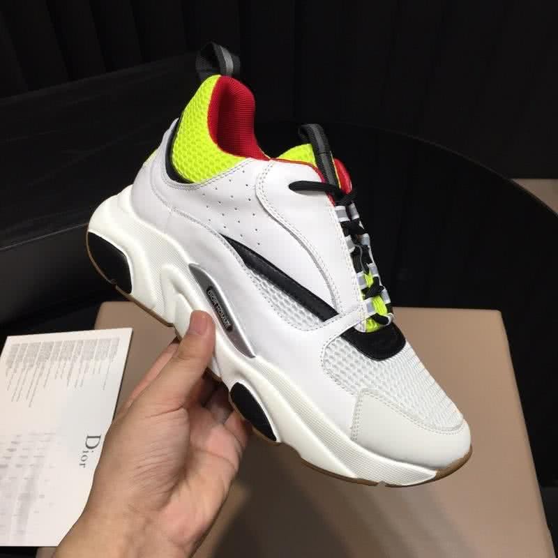Dior Sneakers White Black Yellow Upper Red Inside Men 7