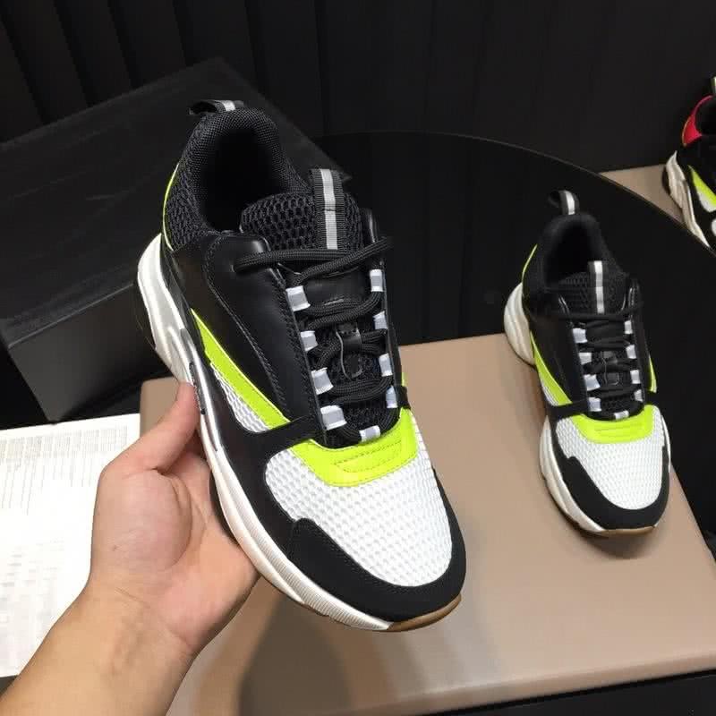 Dior Sneakers White Meshes Black And Yellow Men 4