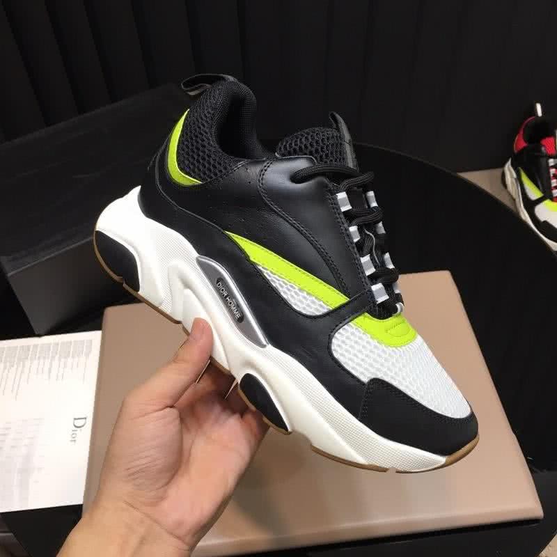 Dior Sneakers White Meshes Black And Yellow Men 7