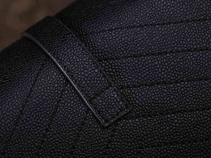 Ysl Small Monogramme Satchel Black Grain Textured Matelasse Leather 5