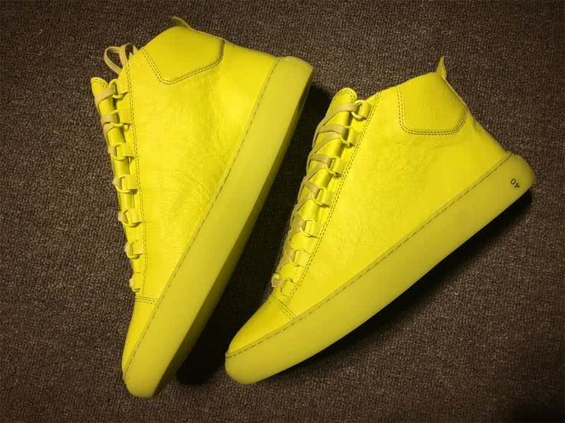 Balenciaga Classic High Top Sneakers Yellow 4