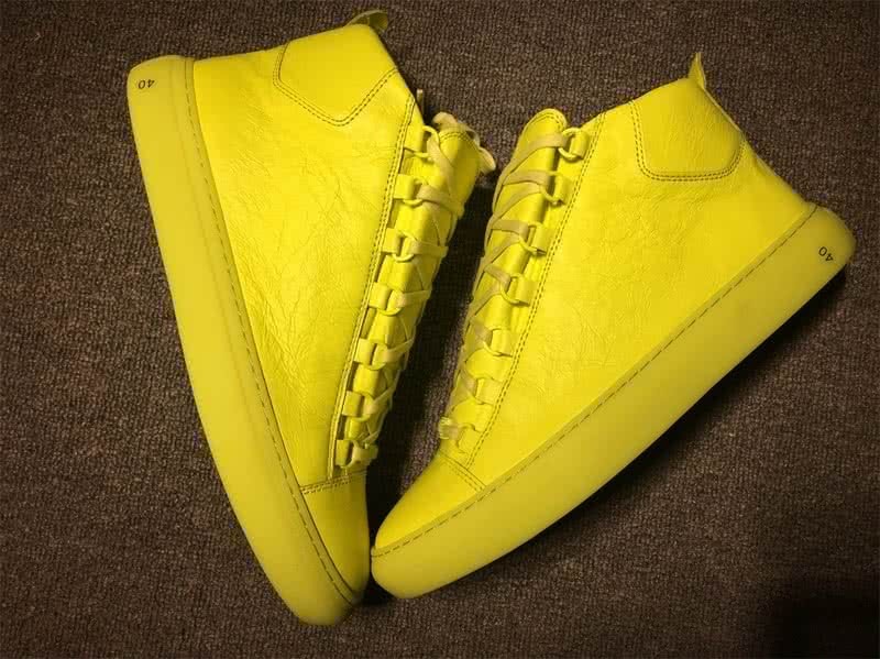 Balenciaga Classic High Top Sneakers Yellow 6