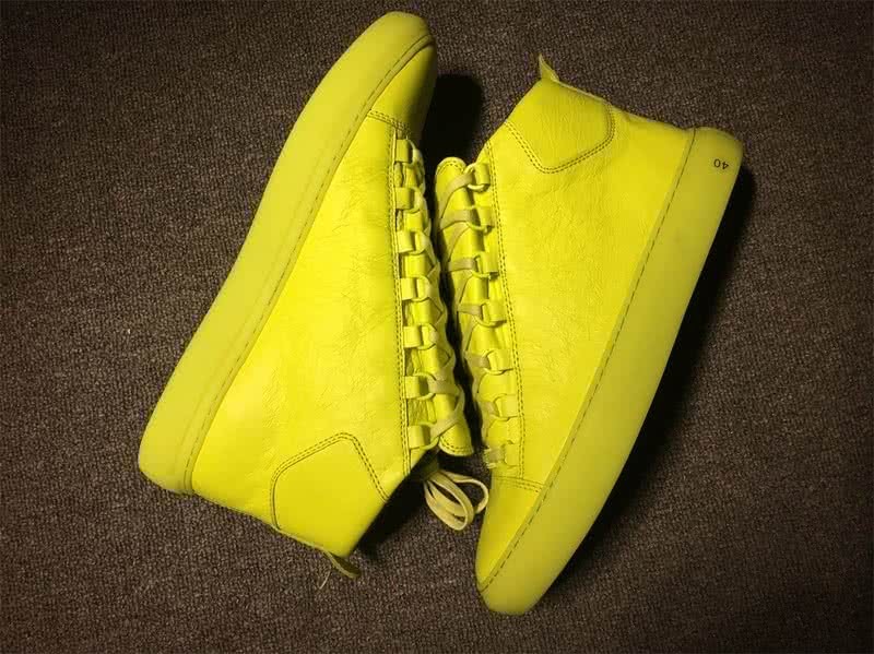 Balenciaga Classic High Top Sneakers Yellow 5