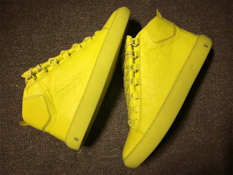 Balenciaga Classic High Top Sneakers Yellow 7