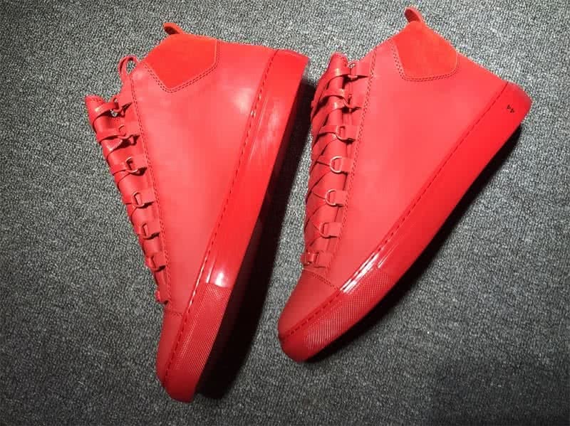 Balenciaga Classic High Top Sneakers Red 4