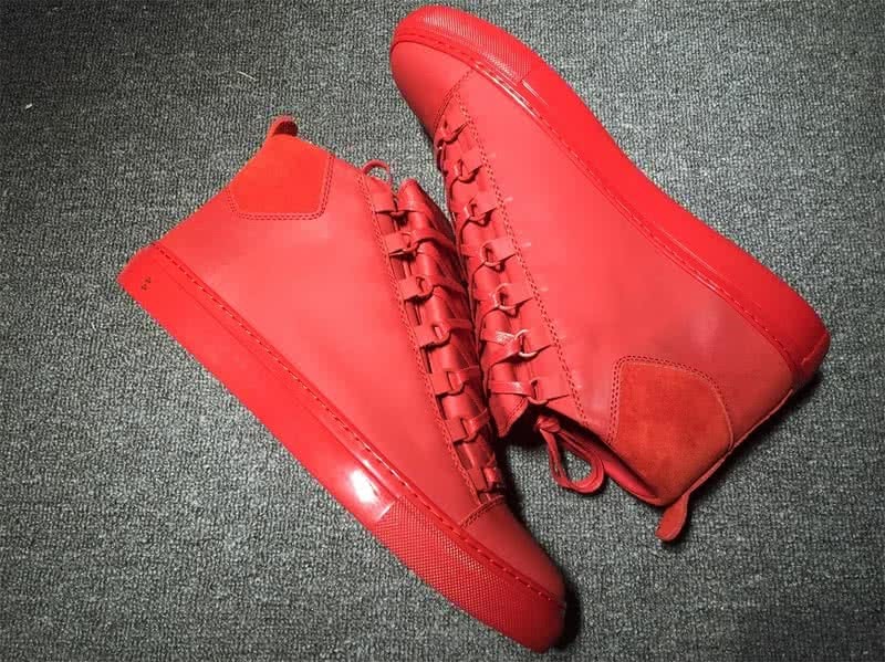 Balenciaga Classic High Top Sneakers Red 6