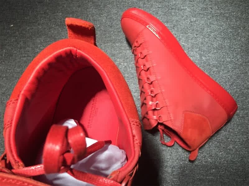 Balenciaga Classic High Top Sneakers Red 7